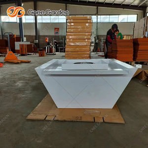 Brasero de Acero Corten Blanco con Cascada y Palo para Leña - 50000-74999 BTU - Calentador Exterior para Piscina, Jardín y Patio - Product Image 6