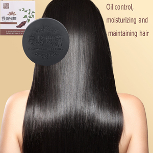 Natural Anti-pérdida de cabello Cabello negro <span class=keywords><strong>Caspa</strong></span> limpia Mejora <span class=keywords><strong>la</strong></span> salud Cuero cabelludo Sin estimulación Polygonum Multiflorum Jabón para el cabello - Product Image 4
