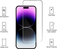 Protecteur d'écran en verre trempé incassable anti-rayures 2.5D 9H pour iphone 13 14 15 pro max
