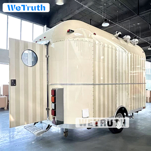 WeTruth, carrito móvil pequeño Retro totalmente equipado para aperitivos, patatas fritas, helado, hecho <span class=keywords><strong>de</strong></span> aluminio duradero, fibra <span class=keywords><strong>de</strong></span> vidrio, almuerzo móvil para coche - Product Image 4