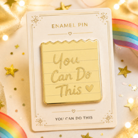 Mini badges en métal en gros vous pouvez faire ceci épinglettes en émail de motivation accessoires personnalisés lettre broche épingle en émail doux dur