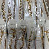 Bracelet Trèfle Designer en Acier Inoxydable Plaqué Or 18 carats et Collier Cœur Cubain de Luxe avec Lettre CC – Vente en Gros