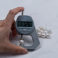 Perles d'eau douce naturelles Edison, 11-12 mm, grandes perles rondes, bon lustre, vente en gros