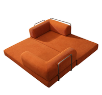 Sofá de Tela Retro para Apartamento Pequeño, Sofá Cama Plegable para Sala de Estar, Ideal para Personas que Buscan Comodidad