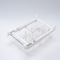 Koelkastlade-organizer, koelkastorganizerbakken, uittrekbaar met handvat, koelkastplankhouder, opbergdoos, transparante container