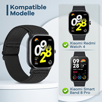 correa de reloj elástica y ajustable de nailon para xiaomi redmi watch 5 / redmi watch 4 / xiaomi smart band 9 pro / smart band
