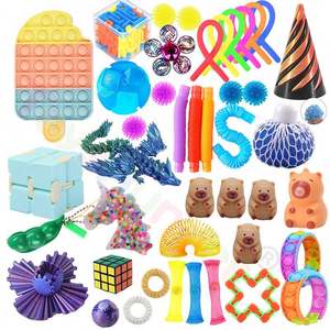 Venta al por mayor, paquete de 42 piezas, juguetes sensoriales Fidget Spinner y PopIt de burbujas, juguetes novedosos para el aula, para niños con TDAH y alivio del estrés - Product Image 1