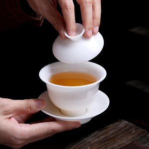 Juego de té de cerámica Gongfu con tapa, 6 piezas, estilo chino tradicional, apto para lavavajillas, para oficina, hogar, regalo. - Product Image 2