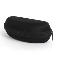 Grand étui de lunettes de soleil en tissu Oxford noir tricoté EVA sac à fermeture éclair étui de lunettes de soleil de sport Simple