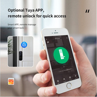 Cerradura inteligente de doble huella digital DF-R5 con aplicación Tuya, código virtual antiprivacidad, cilindro clase C para puerta de madera, hogar y apartamento
