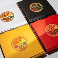 Boîte d'emballage pour pizza écologique personnalisée, matériaux recyclés, dimensions personnalisées, logo imprimé, conteneur à emporter en papier kraft
