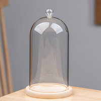 Couverture en verre transparente pour bougie d'aromathérapie, fleur éternelle, fleur séchée, faite à la main, DIY