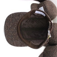 Casquettes en laine à 5 panneaux avec patch tissé personnalisé unisexe, tendance, non structurées, pour la pêche, les sports de plein air, la randonnée, le camping, le cyclisme, les voyages