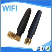 Konektor Lurus dan Sudut Kanan Pria Antena Karet Wifi Omni Directional untuk Modul Router Nirkabel