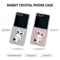 Casing Pelindung Ponsel Mewah Berkilau Penuh 3D Rhinestone Diamond untuk Samsung Z Flip 8/7/7Fe/6/6Fe/5/4/3