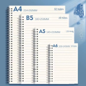 Bán buôn tùy chỉnh máy tính xách tay trong suốt cuộn dây cuốn sách A5 đơn giản sinh viên xách tay notepad xoắn ốc ràng buộc <span class=keywords><strong>PP</strong></span> Bìa Kích cỡ A3 A6 tùy chọn - Product Image 1
