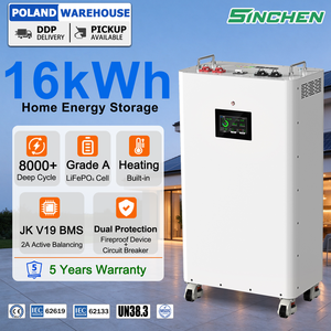 แบตเตอรี่บ้าน Lifepo4 51.2V 314Ah เกรด A 16kWh รุ่น JK V19 BMS 8000 รอบ พร้อมแผ่นทำความร้อนสำหรับระบบโซลาร์เซลล์ จัดส่งแบบ DDP ไปยังโปแลนด์ - Product Image 1