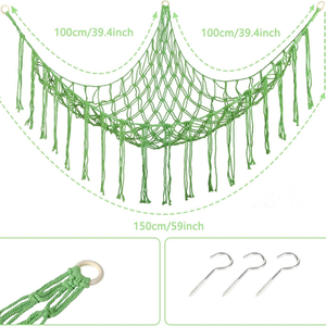 Hamac suspendu en peluche grande capacité pour animaux, tissage bohème, décoration d'angle, rangement de jouets, vente en gros - Product Image 5