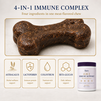 Astragalus Lactoferrine Colostrum Soutien Immunitaire Friandises à Mâcher pour Chiens Bien-être Quotidien Formule Naturelle Marque Privée