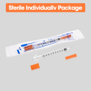 Veterinary Insulin <strong>Syringe</strong> and <strong>Needles</strong> 0.5ml/1ml 31g <strong>Gauge</strong> Disposable Safety <strong>Syringes</strong> for Animal Use - Product Image 6