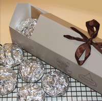 Sac en papier personnalisé, boîte à biscuits portable, emballage pour pâtisserie et desserts, design gratuit, taille et motif, vente en gros