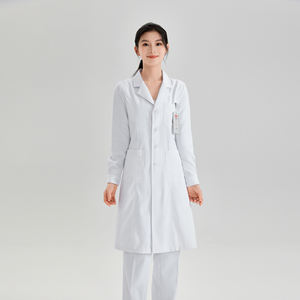 Белое пальто для женщин, врач с длинными рукавами, лабораторная химия, медицина, специальная рабочая одежда для медсестер по индивидуальному заказу - Product Image 3