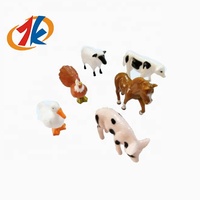 Figuras de Animales de Juguete de Plástico, Miniaturas Realistas de Vaca, Cerdo, Panda y Perro, Juguetes Promocionales para Niños