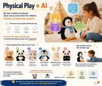 Robot Compagnon Interactif Intelligent et Multilingue en Peluche, Conforme aux Normes CE de l'UE, pour Enfants de 5 à 7 Ans, Ours