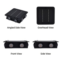 Lampe murale solaire 8 LED IP65 avec garantie de 2 ans, 2000 mAh, allumage/extinction automatique, angle réglable, étanche pour la décoration de jardin