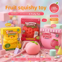 Jouet Squishy Géant à Remontée Lente, Thème Fromage, Pêche, Fraise, Fruits Simulés, Anti-stress, Cadeau de Décompression