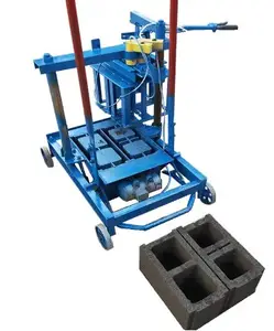 2024 proveedor de China pequeño mini manual de cemento hueco diesel máquinas de fabricación de ladrillos para la idea de la pequeña empresa
