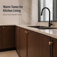 Cuisine ouverte modulaire personnalisée pour toute la maison Lesso Home avec îlot central, armoires de cuisine modernes européennes pour villa