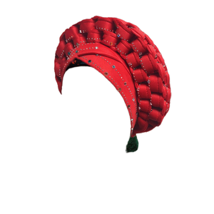 2021 nuevo Auto Gele Aso Oke boda nigeriana listo para usar Headties para musulmanes patrón sólido Durag y autogele Head Wraps - Product Image 4