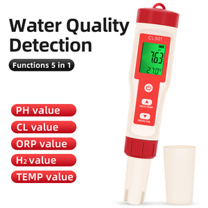 Medidor Digital de Calidad del Agua 5 en 1, Kit de Prueba H2/CL/TMP/ORP/PH, Detector de Cloro en Agua Potable y Piscinas, Analizador de Pureza del Agua - Product Image 4