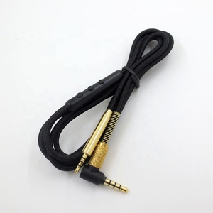 Câble audio de remplacement de 1.5m pour <span class=keywords><strong>Bose</strong></span> 700 QC35 <span class=keywords><strong>QC25</strong></span> 3.5mm 2.5mm Câble auxiliaire mâle Contrôle du volume du microphone Fil plaqué or - Product Image 6