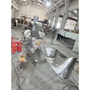 Custom Waterproof Art Deco Stainless Steel <b>Mirror</b> Polished Abstract Sculpture for Yard Decoration - Product Image 3