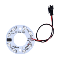Panneau lumineux LED circulaire en aluminium alimenté par 12V OEM, panneau lumineux LED circulaire