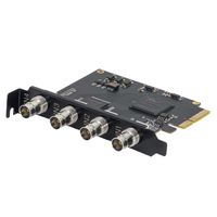 Carte de capture vidéo HD PCI-E 4 canaux SDI 1080p OBS Vmix Wirecast Streaming pour Windows pour PC Ordinateur Moniteur Jeu