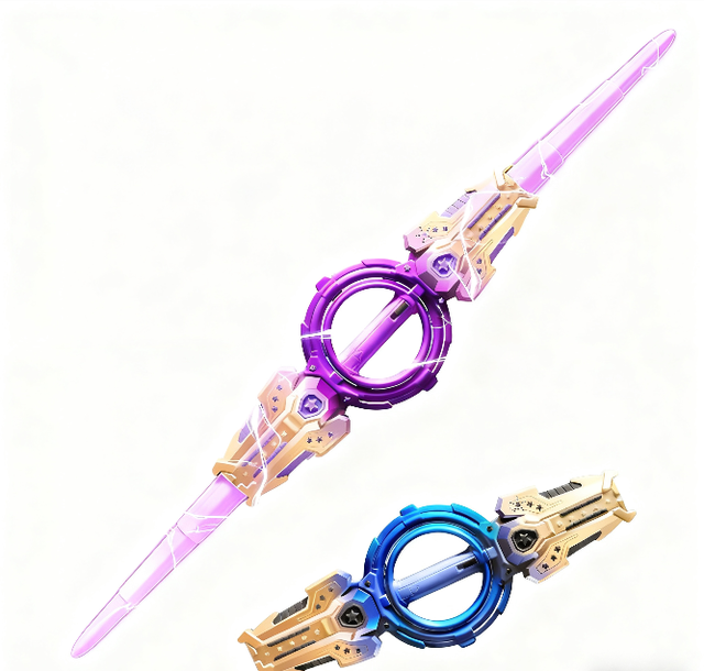 Hot Selling Double-edged Rotating Lightsaber Toy Multi Color Bright Flashing Light Effect Perfect Gift for Kids