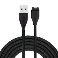 Chargeur USB en nylon pour montres Garmin Instinct/Venu 2/Vivoactive 3/Fenix7/Fenix5/Forerunner 55/Quatix 6/Vivomove 3, câble de charge