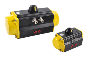 Actionneur pneumatique à double effet en aluminium COVNA 1/2 pouce, fenêtre de 90 jours, 90. Rotatif, à rappel par ressort - Product Image 3