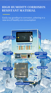 Ice Vending Machine Commercial Ice Maker Station Outdoor Ice Vending Kiosk Integrated Ice Maker and Vending, 24H Smart Ice Stat - Product Image 2
