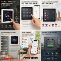 Termostato Digital Inteligente WiFi TFT OEM de 220V para Caldera de Agua Eléctrica y de Gas, Calefacción por Suelo Radiante, Control Remoto de Temperatura por Aplicación