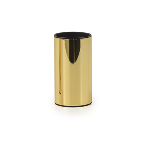 LINEA ELETTRA - PORTACEPILLOS DE ACERO INOXIDABLE DORADO 6.3X11.3CM - Product Image 1