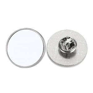 Bouton Rond Métallique Doré à Personnaliser par Sublimation avec Logo, Badge Nom Argenté à Créer Soi-même - Product Image 5
