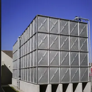 Tanque de agua de acero galvanizado plegable combinado Hdg ensamblado