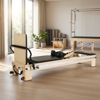 Équipement de Pilates Reformer en érable pour studio commercial, domicile, fitness et yoga, avec système sans rail