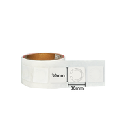 Muestra Gratuita de Etiqueta de Papel RFID UHF Redonda de 30 mm con Chip KU7, Inlay Seco Impermeable para Gestión de Inventario de Hoteles, Control de Acceso