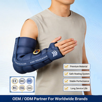 Masseur de bras à compression d'air 360° avec airbag intégral, pétrissage manuel, thérapie thermique, vibration à 3 niveaux, batterie 3000 mAh, relaxation profonde