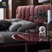 Neue italienische Luxus möbel für Schlafzimmer Leder Doppelbett Set-Kreatives und klassisches Design für den Heimgebrauch in Villen
